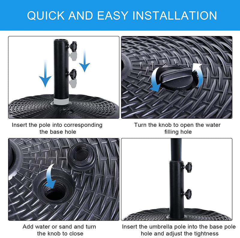 Load image into Gallery viewer, MASTERCANOPY Umbrella Stand Water Filled Patio Umbrella Holder Base
