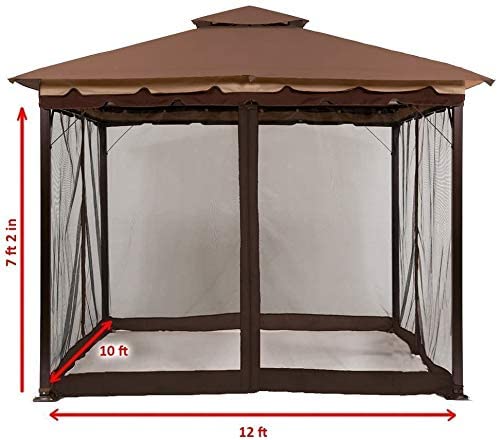 Load image into Gallery viewer, 10x10/10x12 Patio Gazebo Mosquito Netting Screen Walls ONLY
