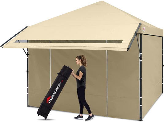 Leisure Sports 10x10 Easy Pop up Canopy Tent with Awning and Sidewalls