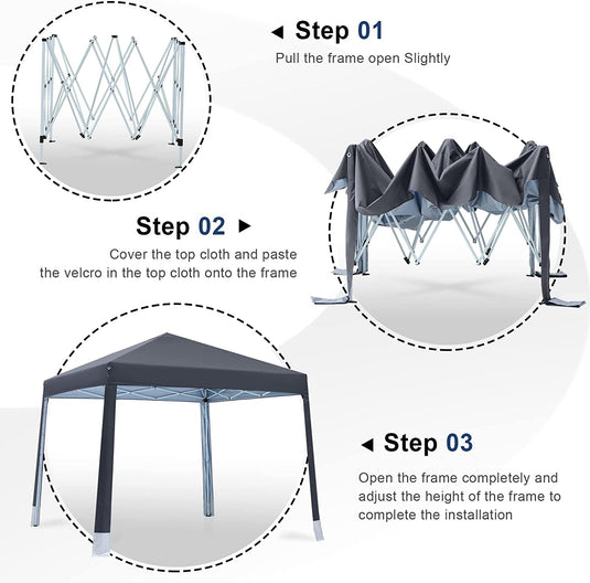 MASTERCANOPY 10x10 Pop-up Canopy Tent Outdoor Beach Canopy with 4 Foot Pockets