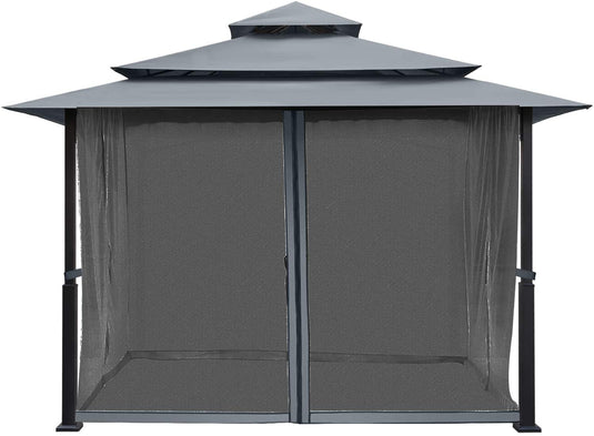 Soft Top Outdoor Garden Gazebo for Patios with Mosquito Netting (12x12)