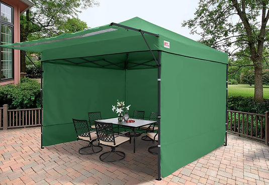 Leisure Sports 10x10 Easy Pop up Canopy Tent with Awning and Sidewalls