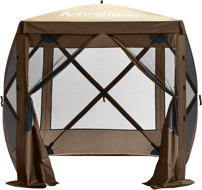 6x6/10x10/12x12/12.5x12.5 Portable Screen House Room Pop up Gazebo Outdoor Camping Tent