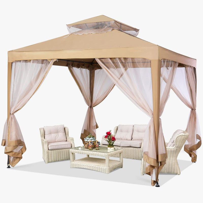 Load image into Gallery viewer, 10x10 Outdoor Patio Pop up Gazebo with Netting Walls
