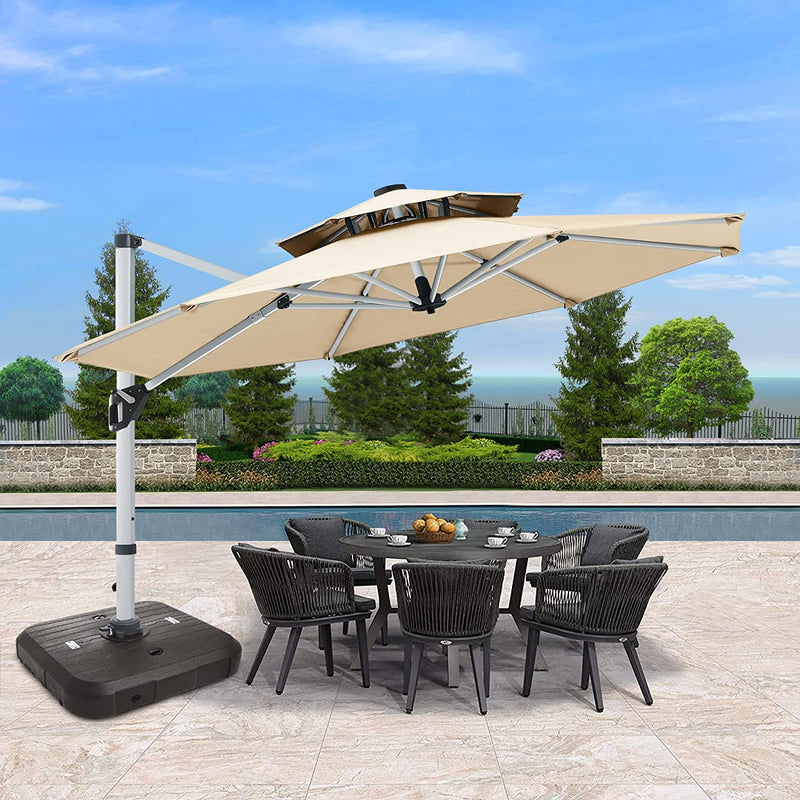 Load image into Gallery viewer, MASTERCANOPY Offset Umbrella Stand Water Filled Patio Umbrella Holder Base

