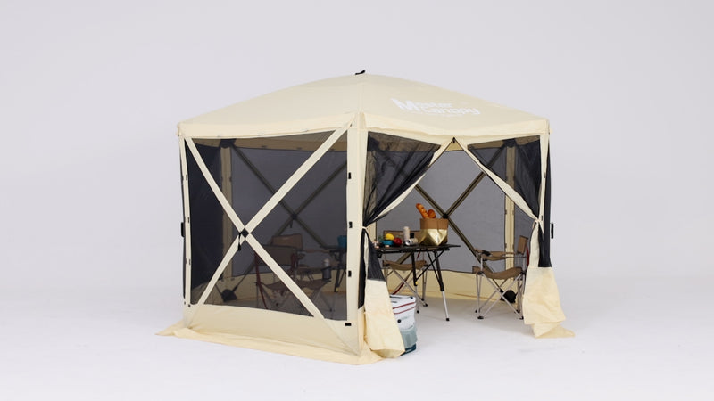 Load and play video in Gallery viewer, MASTERCANOPY Portable Screen House Room Pop up Gazebo Outdoor Camping Tent with Carry Bag
