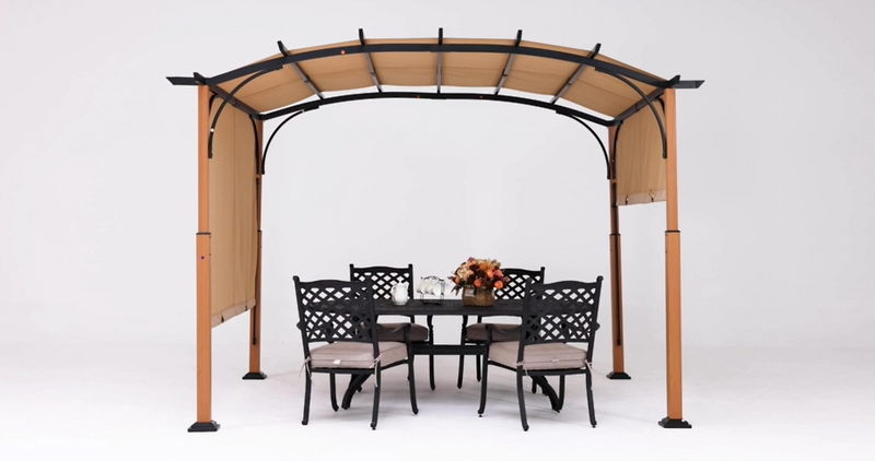 Load and play video in Gallery viewer, 10x10/10x12 Outdoor Retractable Pergola Canopy Patio Metal Garden Gazebo
